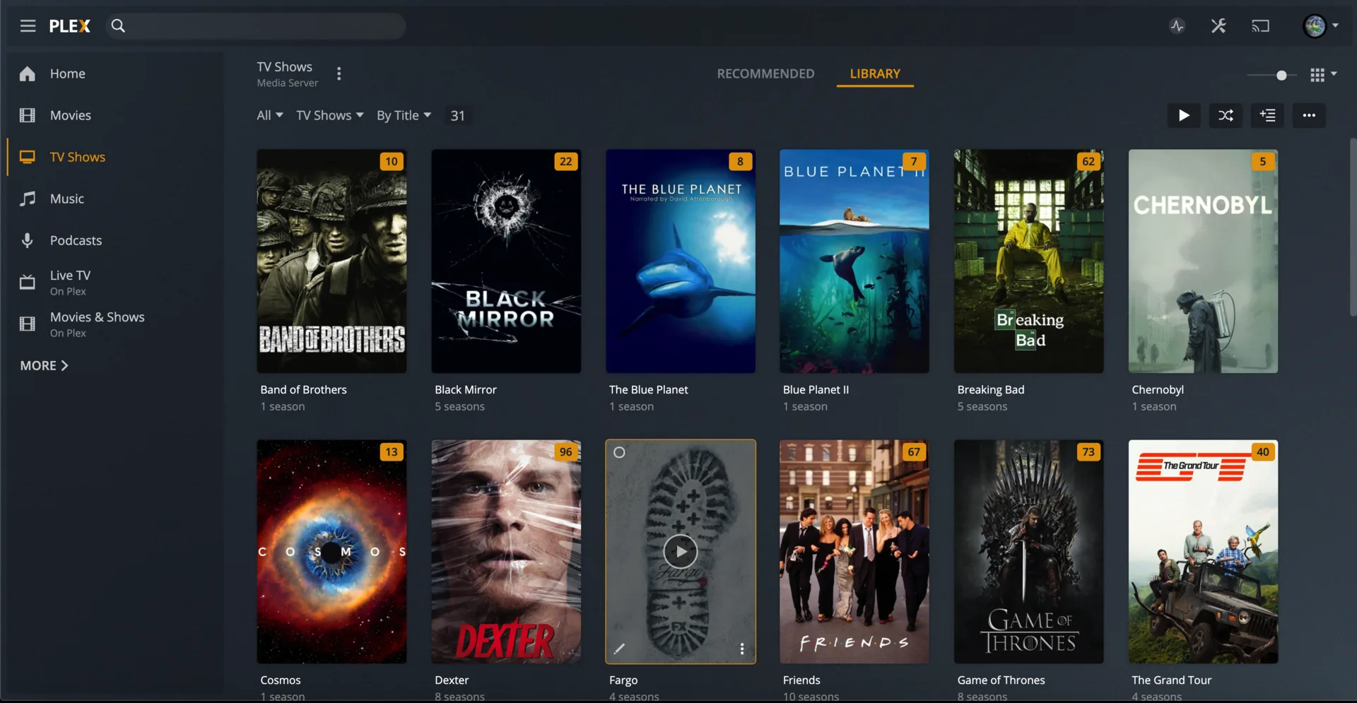 Plex screenshot